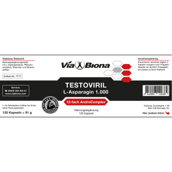 Testoviril max. + L-Asparagin 1.000 mg