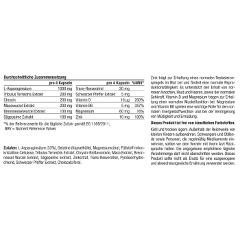 Testoviril max. + L-Asparagin 1.000 mg